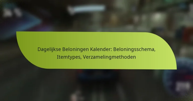 Dagelijkse Beloningen Kalender: Beloningsschema, Itemtypes, Verzamelingmethoden